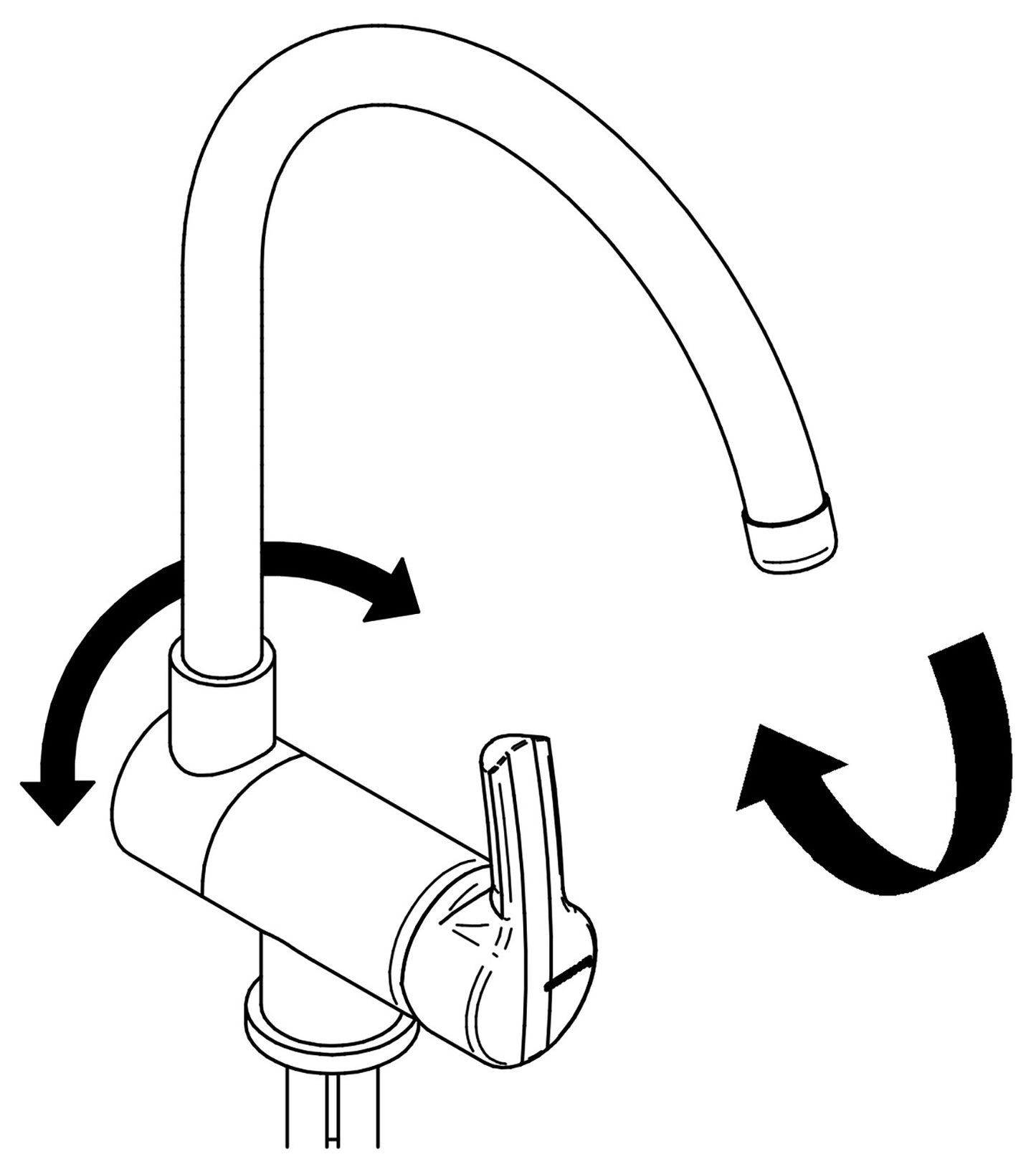 Rubinetterie Treemme 3M Contract Kitchen S IT 1244 CC LG ZZ Miscelatore Monocomando Appoggio Lavello Cucina Sotto Finestra Si Abbassa Girevole Pieghevole Monoforo Stile Moderno Materiale Ottone Finitura Cromata