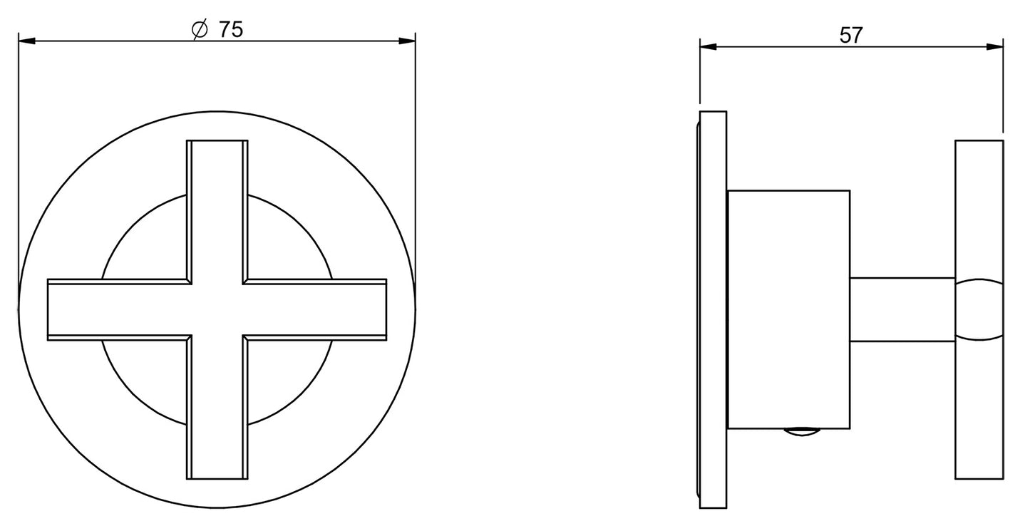 Rubinetterie Treemme Line Rubinetto D'Arresto Deviatore Incasso 2 Uscite Materiale Ottone Finitura Cromata