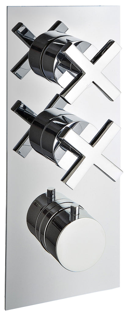 Rubinetterie Treemme Line Miscelatore Doccia Termostatico Incasso 2 Uscite Materiale Ottone Finitura Cromata