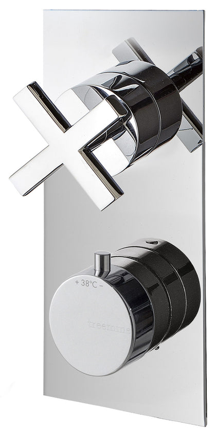 Rubinetterie Treemme Line Miscelatore Doccia Termostatico Incasso Con Deviatore 3 Uscite Materiale Ottone Finitura Cromata