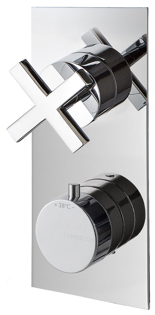 Rubinetterie Treemme Line Miscelatore Doccia Termostatico Incasso Con Deviatore 3 Uscite Materiale Ottone Finitura Cromata