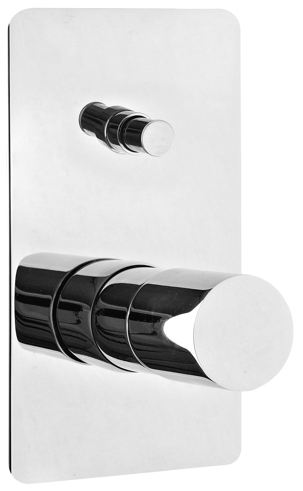 Rubinetterie Treemme Nanotech Miscelatore Vasca / Doccia Incasso A Muro Parte Interna e Esterna Inclusa Miscelazione Meccanica Materiale Ottone Finitura Cromata 2 Fori Con Deviatore 2 Vie Monocomando 1 Leva Stile Moderno Con Piastra