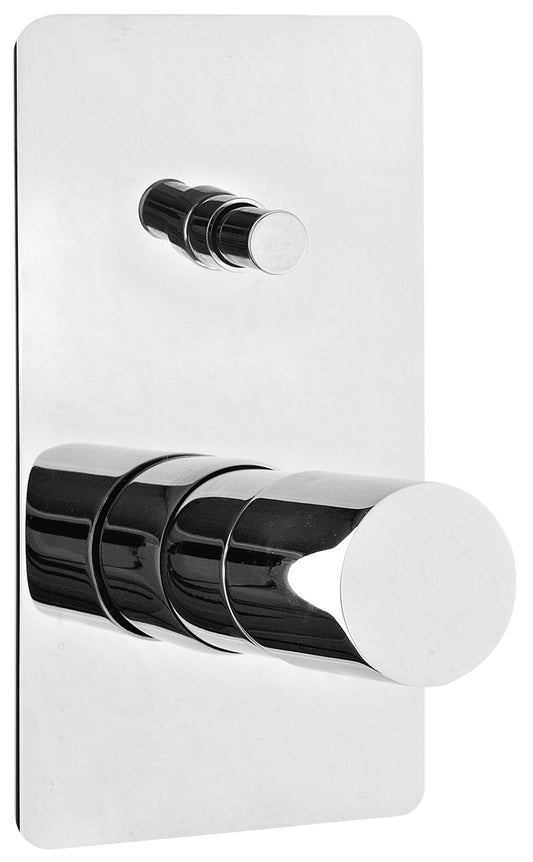 Rubinetterie Treemme Nanotech Miscelatore Vasca / Doccia Incasso A Muro Parte Interna e Esterna Inclusa Miscelazione Meccanica Materiale Ottone Finitura Cromata 2 Fori Con Deviatore 2 Vie Monocomando 1 Leva Stile Moderno Con Piastra