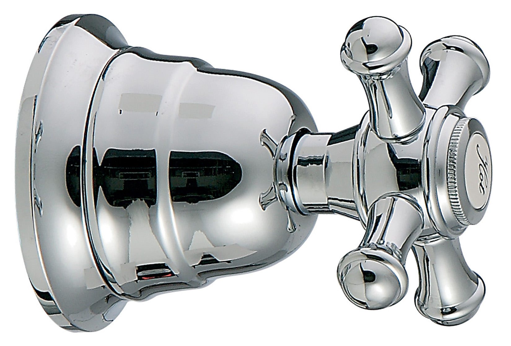 Rubinetterie Treemme 3M OLD ITALY RWIT 4440 CC 05 + RWIT 4440 ZZ 72 Rubinetto D'Arresto 1/2" - HOT Materiale Ottone Finitura Cromata