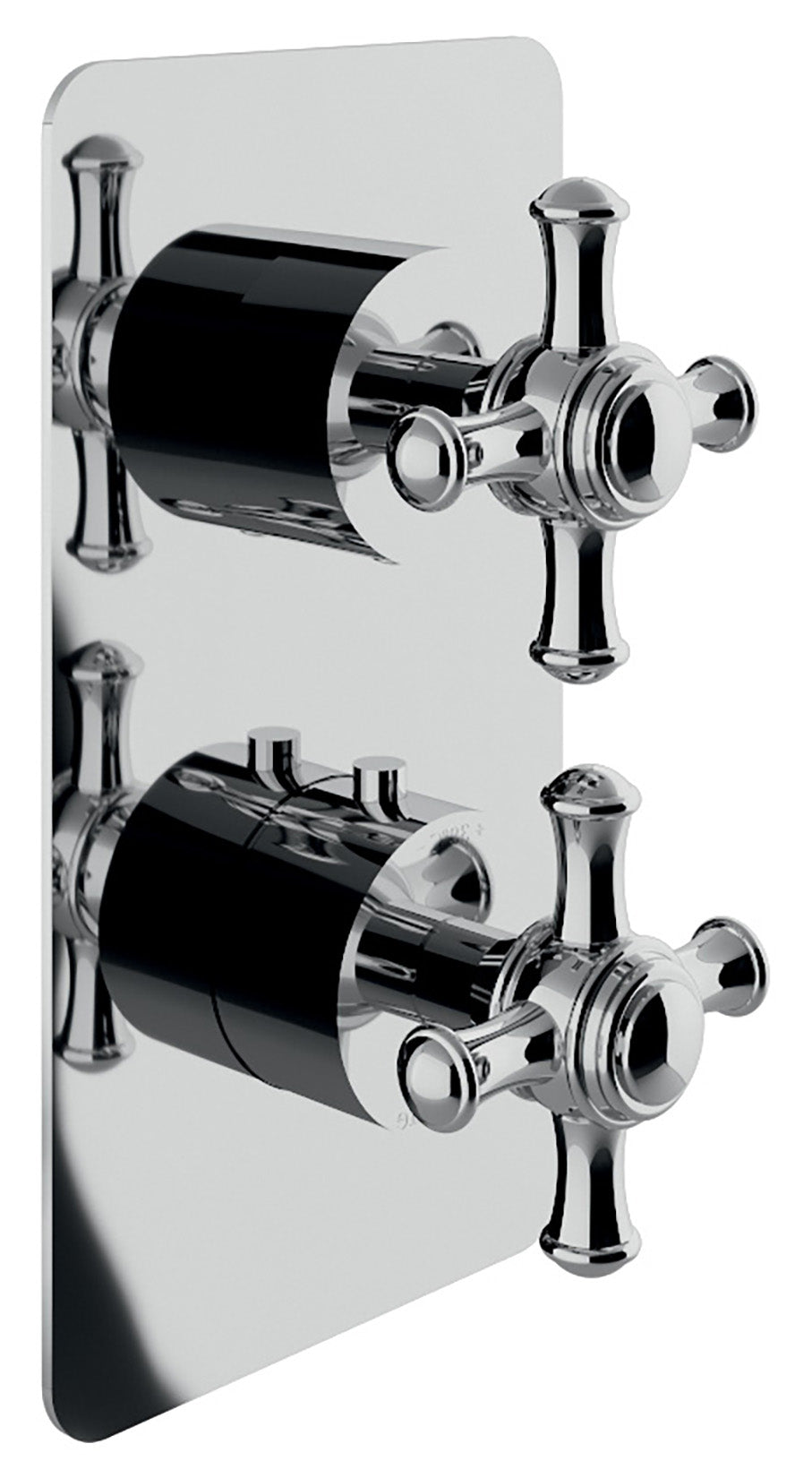 Rubinetterie Treemme 3M OLD ITALY RWIT 4487 CC OI + RWIT 7287 ZZ 30 Miscelatore Doccia Termostatico Incasso 1 Uscita Materiale Ottone Finitura Cromata