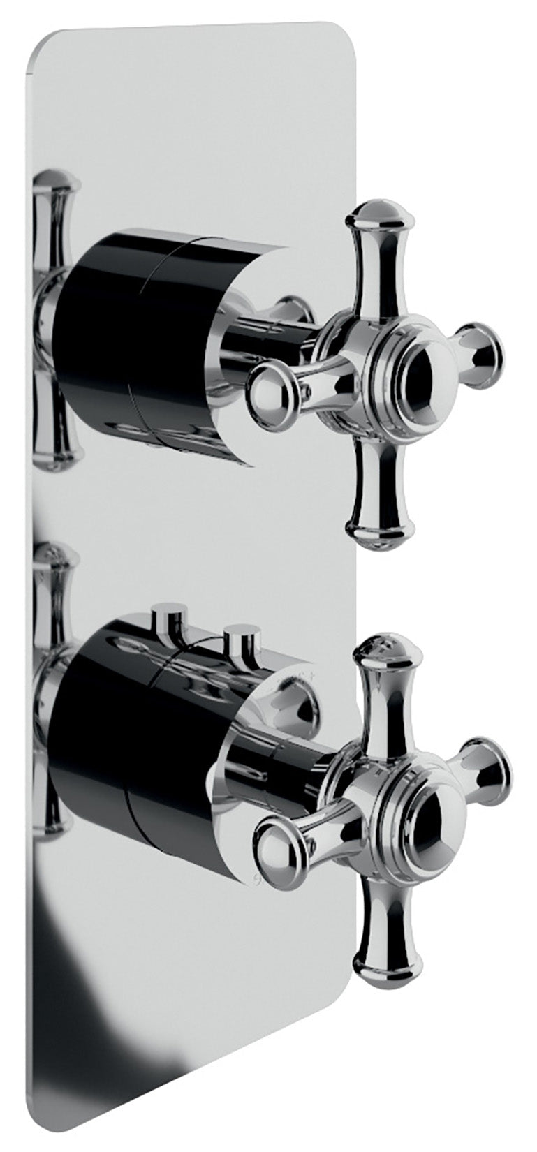 Rubinetterie Treemme 3M OLD ITALY RWIT 8A46 CC 40 + RWIT 8A46 ZZ 20 Miscelatore Doccia Termostatico Incasso Con Deviatore A 2 Uscite Materiale Ottone Finitura Cromata