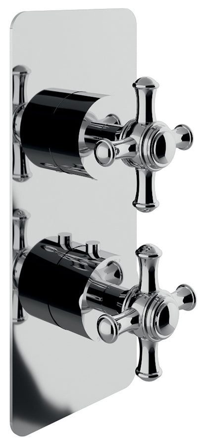 Rubinetterie Treemme 3M OLD ITALY RWIT 8A46 CC 40 + RWIT 8A46 ZZ 20 Miscelatore Doccia Termostatico Incasso Con Deviatore A 2 Uscite Materiale Ottone Finitura Cromata