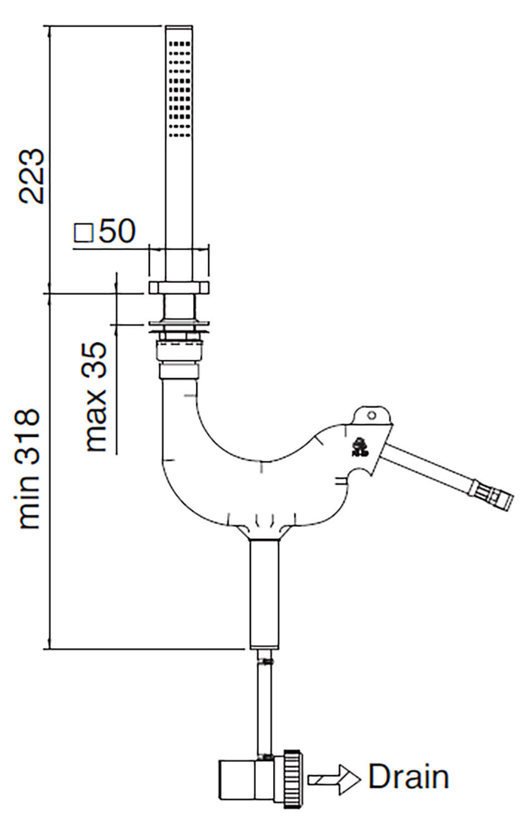 Rubinetterie Treemme 3M PA36 RWIT 8B06 CC 25 Doccetta Estraibile a Mano Bordo Vasca Ad Appoggio Forma Quadra Materiale Metallo Finitura Cromata Flessibile PVC 1,5 Metri Stile Moderno Uscita Acqua Pioggia Portata Acqua 8 Litri Al Minuto