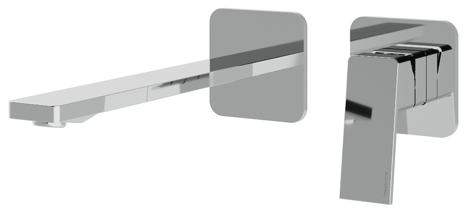 Rubinetterie Treemme 3M PA36 RWIT 8BC6 CC 01 + RWIT 51A5 ZZ 01 Miscelatore Lavabo 235 mm Monocomando Incasso a Parete Senza Piastra Staffa Cartongesso 1 Leva a Destra 2 Fori Stile Moderno Lunghezza 252 mm Ottone Cromato Parte Interna Esterna Incluse