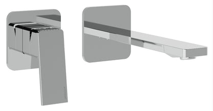 Rubinetterie Treemme 3M PA36 RWIT 8BC7 CC 01 + RWIT 51A5 ZZ 01 Miscelatore Lavabo 185 mm Monocomando Incasso a Parete Senza Piastra Staffa Cartongesso 1 Leva a Sinistra 2 Fori Stile Moderno Lunghezza 202 mm Ottone Cromato Parte Interna Esterna Incluse