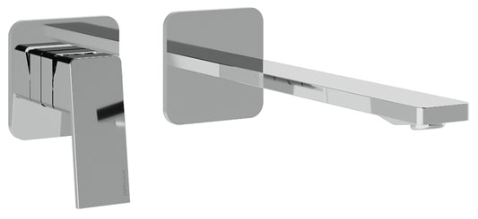 Rubinetterie Treemme 3M PA36 RWIT 8BC9 CC 01 + RWIT 51A5 ZZ 01 Miscelatore Lavabo 235 mm Monocomando Incasso a Parete Senza Piastra Staffa Cartongesso 1 Leva a Sinistra 2 Fori Stile Moderno Lunghezza 252 mm Ottone Cromato Parte Interna Esterna Incluse