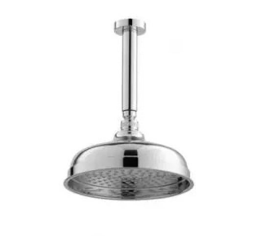 Rubinetterie Treemme 3M PICCADILLY IT 0452 CC ZZ ZZ Soffione Doccia A Soffitto Tondo In Metallo Diametro Ø 200 mm Anticalcare Con Braccio Doccia 275 mm Materiale Ottone Finitura Cromata