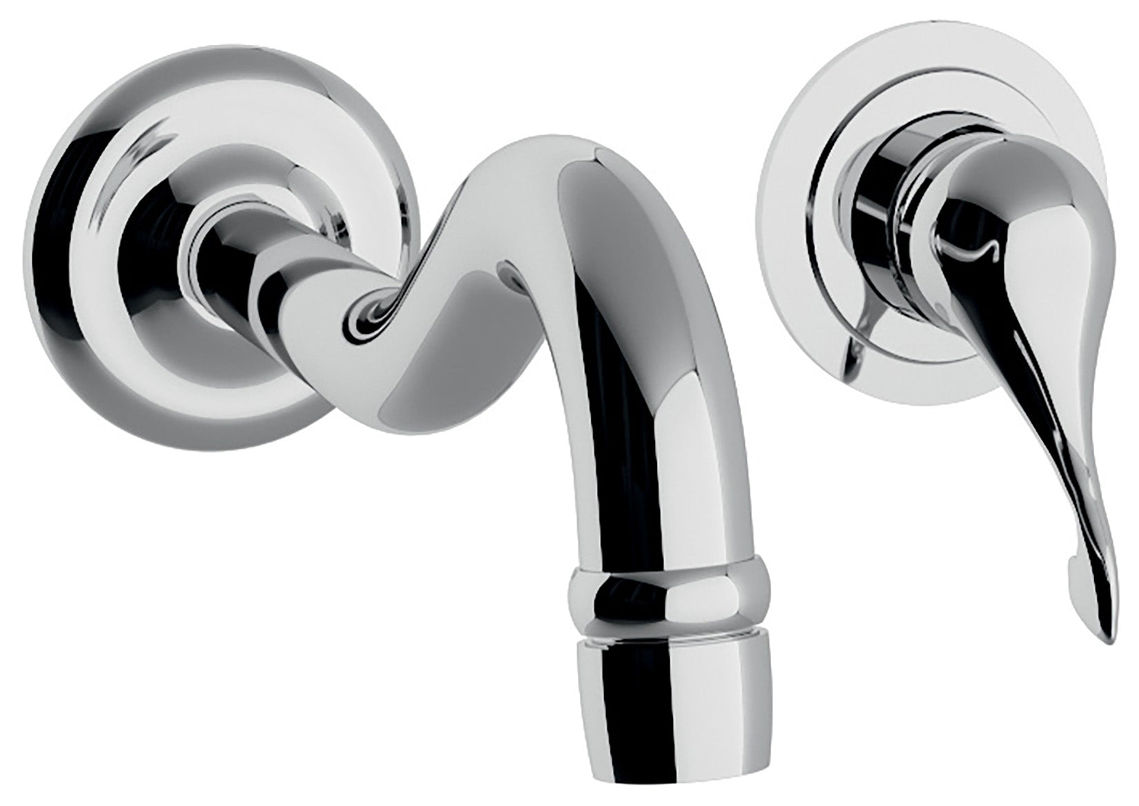 Rubinetterie Treemme PICCADILLY RWIT 21C5 CC PY + RWIT 51A5 ZZ 01 Miscelatore Monocomando Lavabo Incasso 227 mm Senza Piastra Materiale Ottone Finitura Cromata