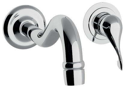 Rubinetterie Treemme PICCADILLY RWIT 21C5 CC PY + RWIT 51A5 ZZ 01 Miscelatore Monocomando Lavabo Incasso 227 mm Senza Piastra Materiale Ottone Finitura Cromata