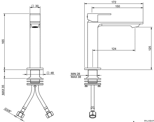 Rubinetterie Treemme 3M Q30 IT 4B11 CC QT ZZ Miscelatore Monocomando Lavabo 126 mm Materiale Ottone Finitura Cromata
