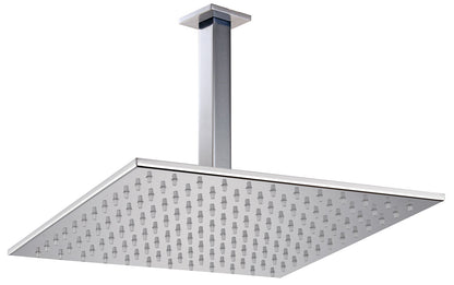 Rubinetterie Treemme Q30 Soffione Doccia A Soffitto Quadro In Metallo 300x300 mm Anticalcare Con Braccio Doccia 256 mm Materiale Ottone Finitura Cromata