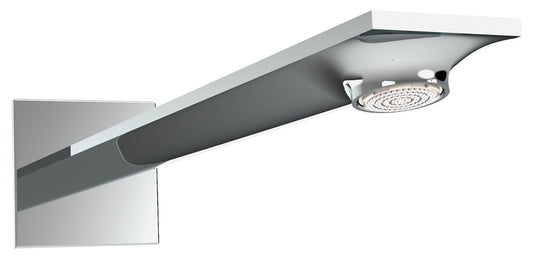 Rubinetterie Treemme Q30 Soffione Doccia A Parete Con Getto a Pioggia Lunghezza 363 mm Materiale Ottone Finitura Cromata