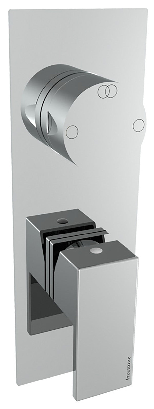 Rubinetterie Treemme Q30 Miscelatore Monocomando Doccia Incasso Con Deviatore 2 Uscite Materiale Ottone Finitura Cromata