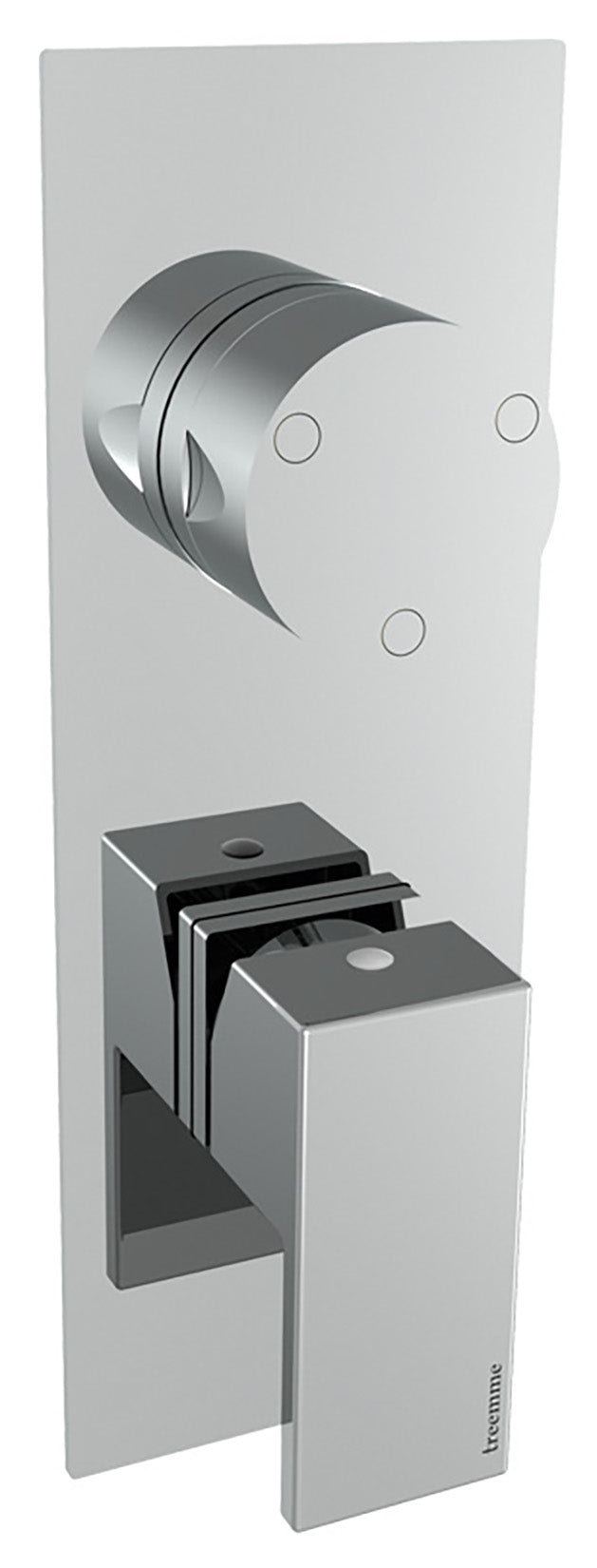 Rubinetterie Treemme Q30 Miscelatore Monocomando Doccia Incasso Con Deviatore 3 Uscite Materiale Ottone Finitura Cromata