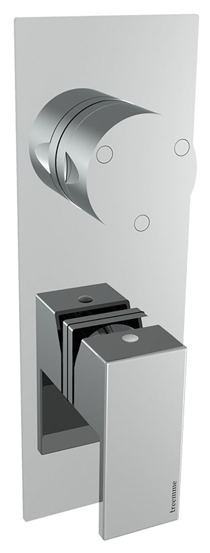 Rubinetterie Treemme Q30 Miscelatore Monocomando Doccia Incasso Con Deviatore 3 Uscite Materiale Ottone Finitura Cromata