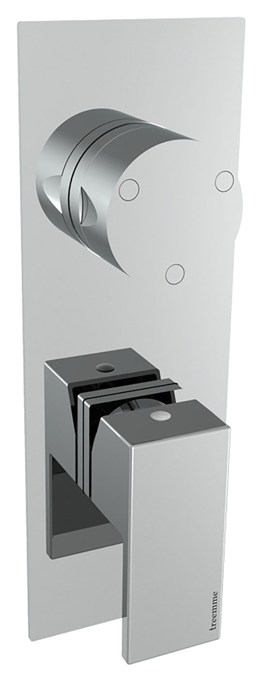 Rubinetterie Treemme Q30 Miscelatore Monocomando Doccia Incasso Con Deviatore 3 Uscite Materiale Ottone Finitura Cromata