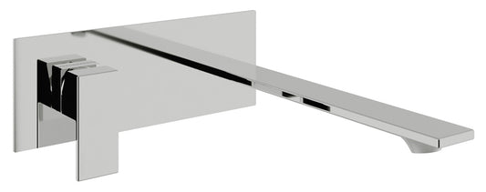 Rubinetterie Treemme Q30 Rubinetto Lavabo 220 Incasso A Muro Con Piastra Monocomando 1 Leva Parte Interna Esterna 2 Fori Materiale Ottone Finitura Cromato Stile Moderno Lunghezza 240 mm