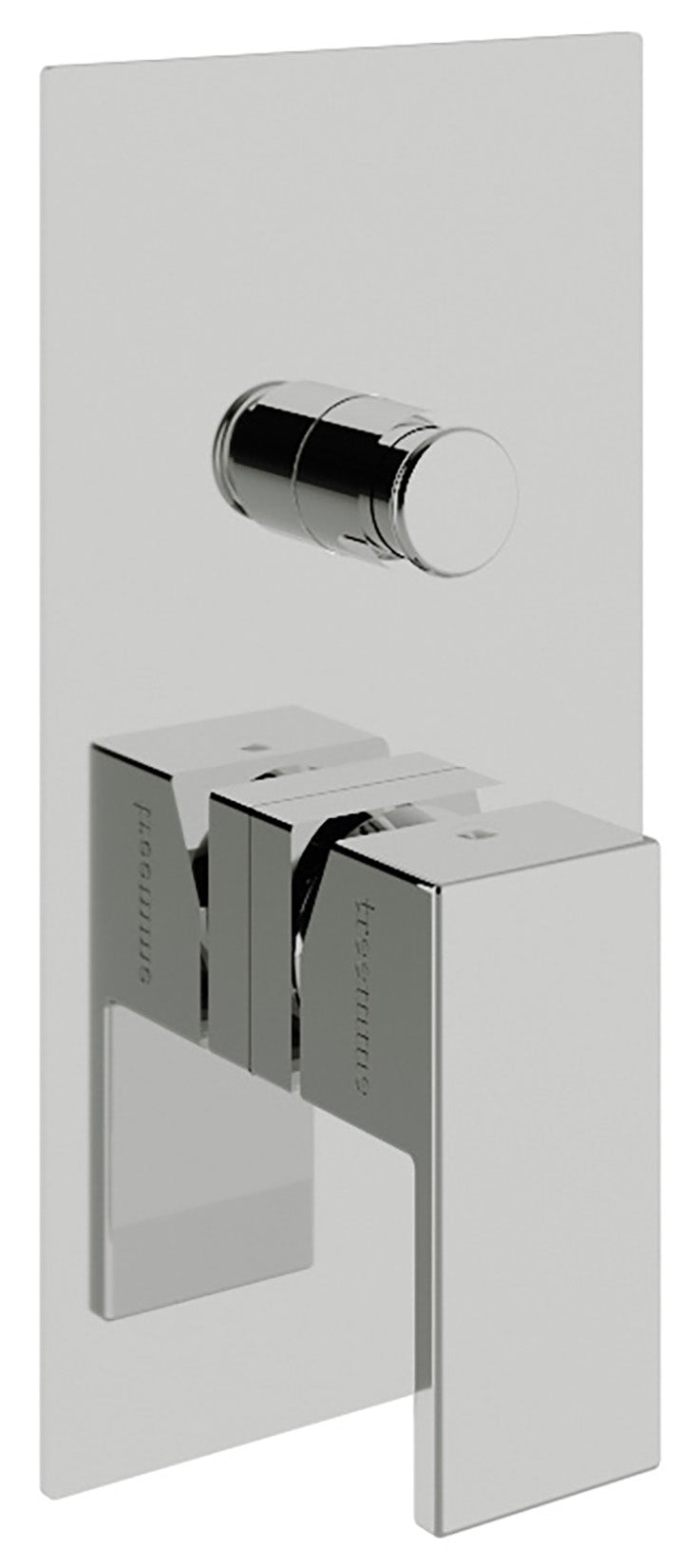 Rubinetterie Treemme Q30 Miscelatore Monocomando Vasca / Doccia Incasso Con Deviatore a 2 Vie Materiale Ottone Finitura Cromata