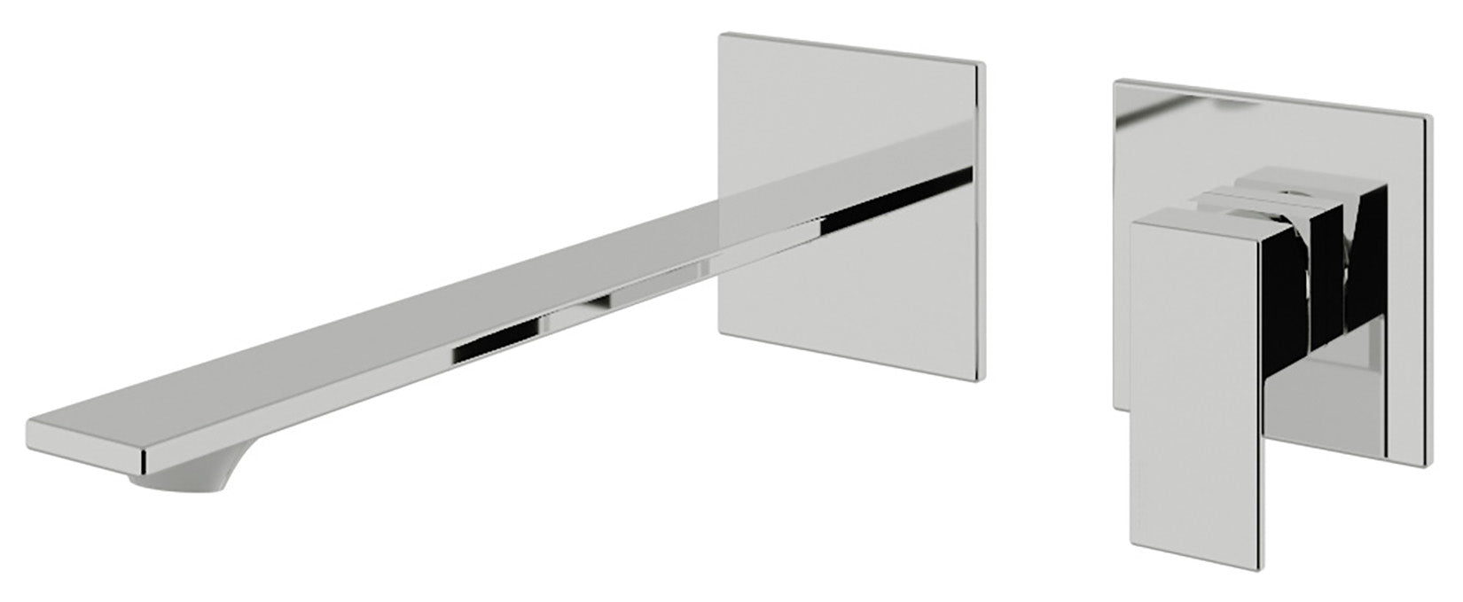 Rubinetterie Treemme Q30 Miscelatore Monocomando Lavabo Incasso 220 mm Muro Senza Piastra Materiale Ottone Finitura Cromata