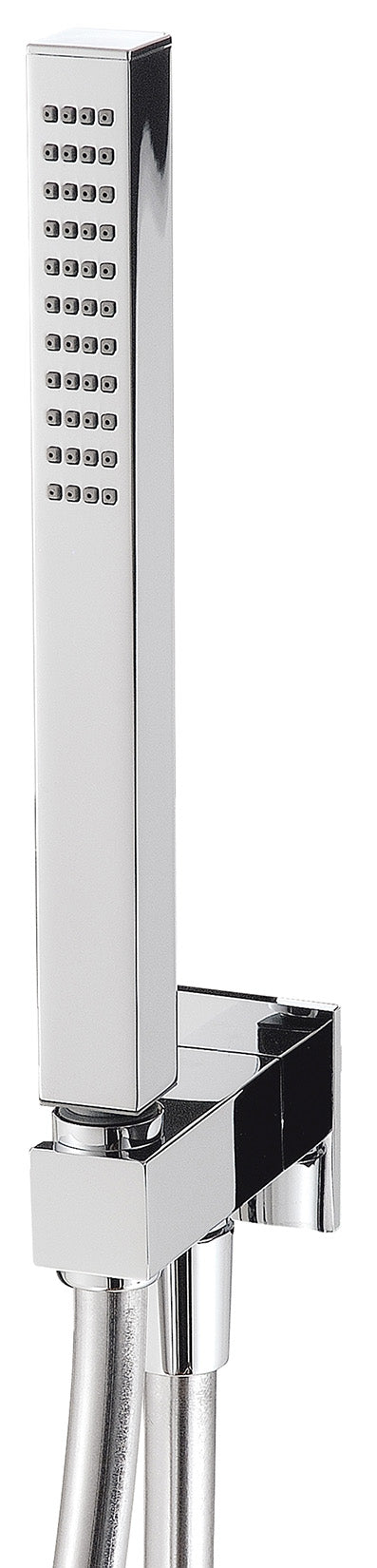 Rubinetterie Treemme Q30 Duplex Kit Gancio Flessibile e Doccetta In Metallo Finitura Cromata