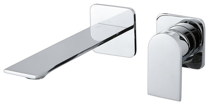 Rubinetterie Treemme Ran RWIT 22C5 CC 01 + RWIT 51A5 ZZ 01 Miscelatore Monocomando Lavabo Incasso 186 Senza Piastra Materiale Ottone Finitura Cromata Mix Destra Bocca Sinistra