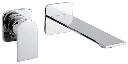 Rubinetterie Treemme Ran RWIT 22C7 CC 01 + RWIT 51A5 ZZ 01 Miscelatore Monocomando Lavabo Incasso 186 Senza Piastra Materiale Ottone Finitura Cromata Mix Sinistra Bocca Destra