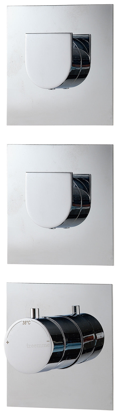 Miscelatore Termostatico Incasso Con Deviatore A 2 Uscite Rubinetterie Treemme Ran Materiale Ottone Finitura Cromata