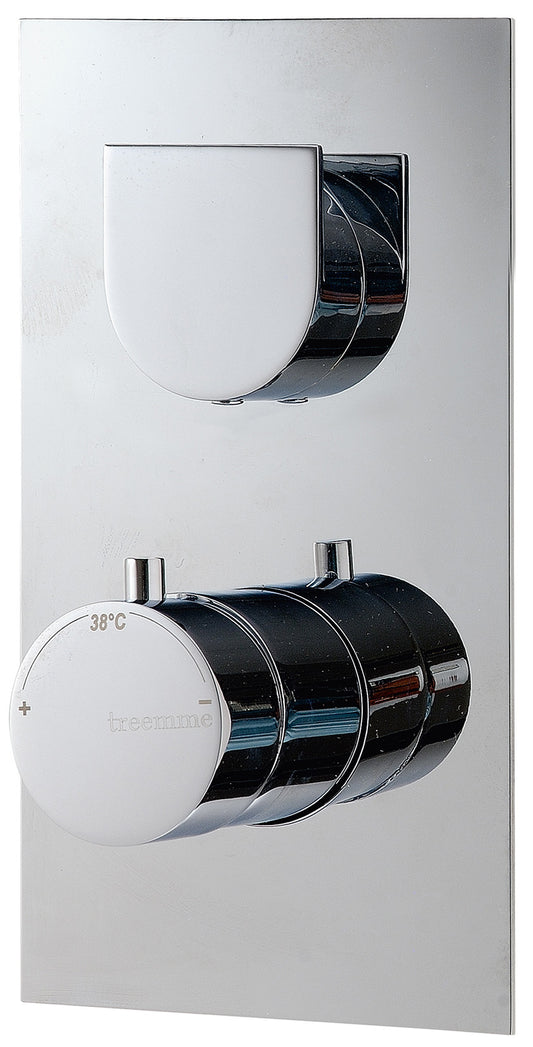 Miscelatore Termostatico Incasso 1 Uscita Rubinetterie Treemme Ran Materiale Ottone Finitura Cromata