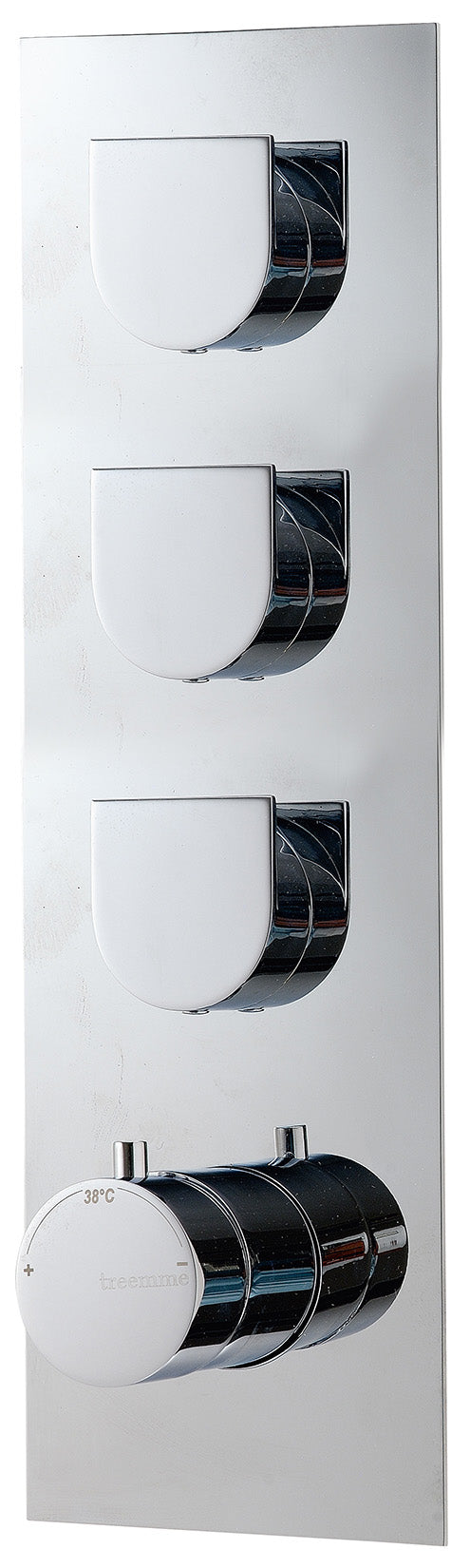 Miscelatore Termostatico Incasso A 3 Uscite Rubinetterie Treemme Ran Materiale Ottone Finitura Cromata