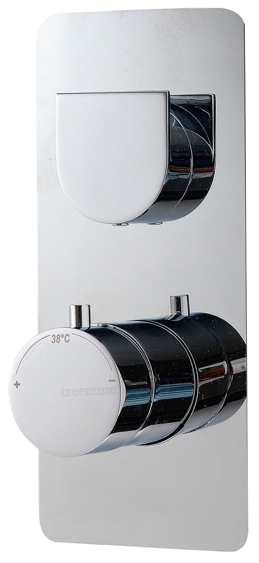 Miscelatore Termostatico Incasso Con Deviatore A 2 Uscite Rubinetterie Treemme Ran Materiale Ottone Finitura Cromata