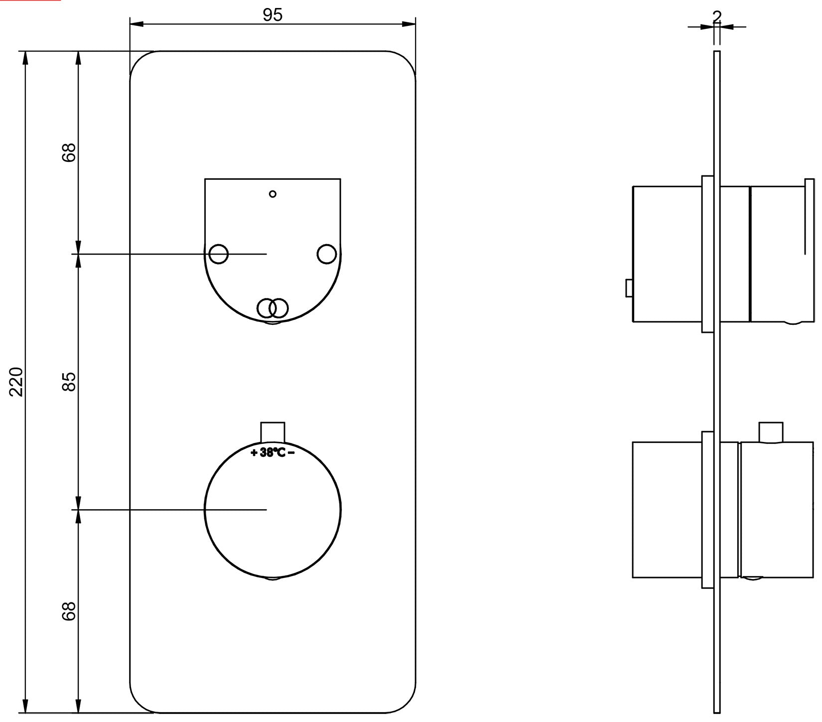 Miscelatore Termostatico Incasso Con Deviatore A 2 Uscite Rubinetterie Treemme Ran Materiale Ottone Finitura Cromata