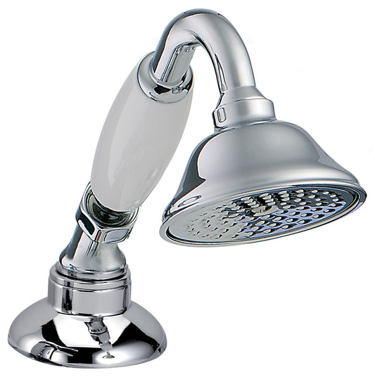 Rubinetterie Treemme 3M Romantica RWIT 2165 CC 25 Doccetta Estraibile Mano Bordo Vasca Appoggio Altezza 218 mm Forma Tonda Flessibile 1,5 Metri Materiale Metallo Finitura Cromata Stile Classica Uscita Acqua Pioggia Portata Acqua 8 Litri Minuto