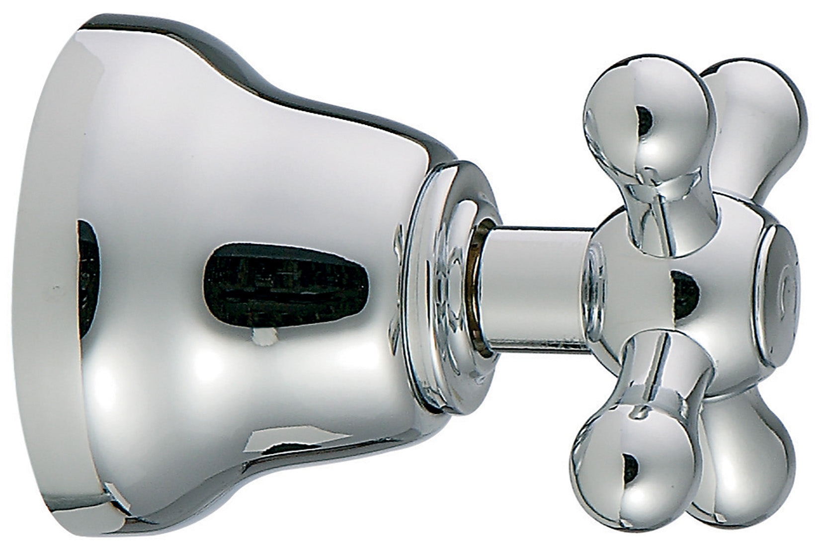 Rubinetterie Treemme 3M ROMANTICA RWIT 3640 CC 87 + RWIT 4440 ZZ 72 Rubinetto D'Arresto 1/2" - HOT Materiale Ottone Finitura Cromata