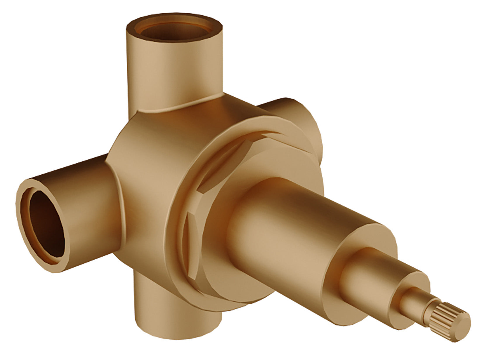 Rubinetterie Treemme 3M ROMANTICA RWIT 3665 CC 04 + RWIT 4465 ZZ 72 Rubinetto D'Arresto Deviatore Incasso 3 Uscite Materiale Ottone Finitura Cromata