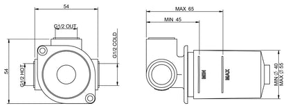 Rubinetterie Treemme UP+ Miscelatore Monocomando Remoto Lavabo Doccia Incasso Senza Piastra Materiale Ottone Finitura Cromata