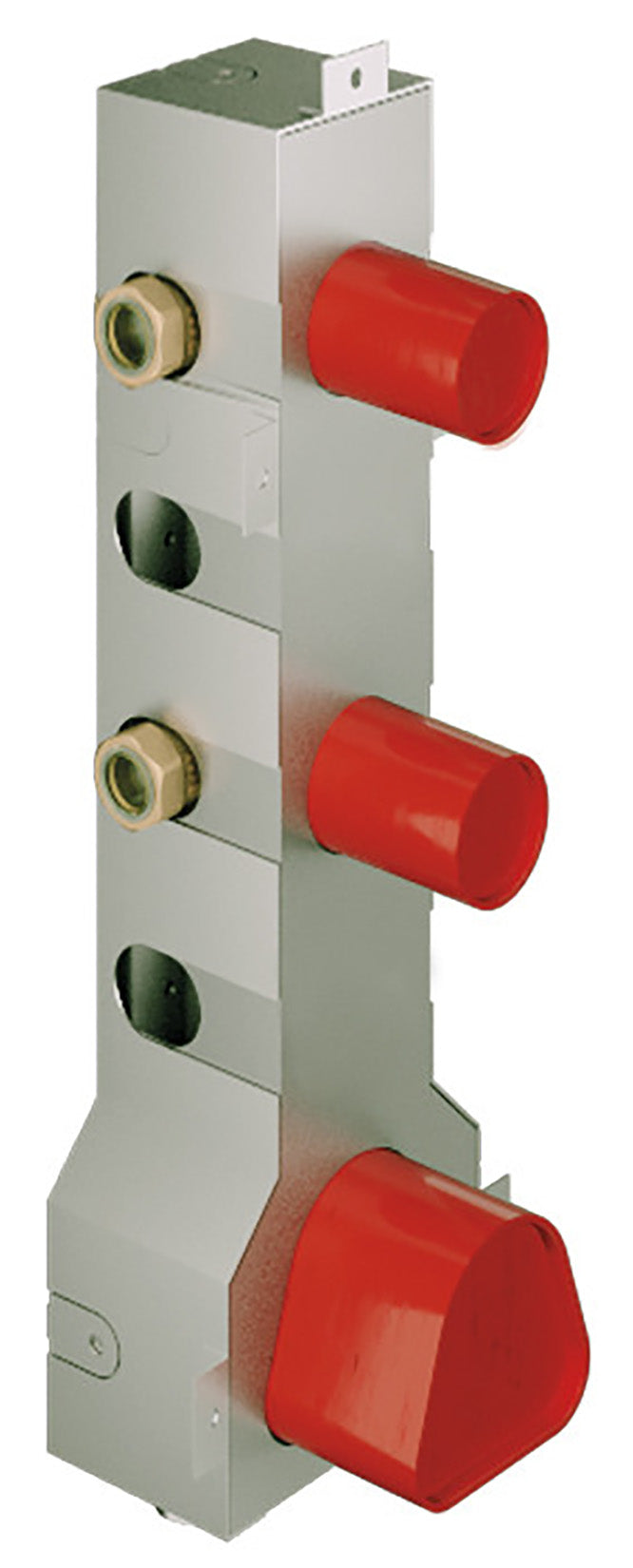 Rubinetterie Treemme X-CHANGE_mono Miscelatore Doccia 2 Uscite Termostatico Incasso A Muro Parte Interna e Esterna Incluse Materiale Ottone Finitura Cromata 3 Fori Monocomando 1 Leva Forma Tonda Stile Moderno Senza Piastra