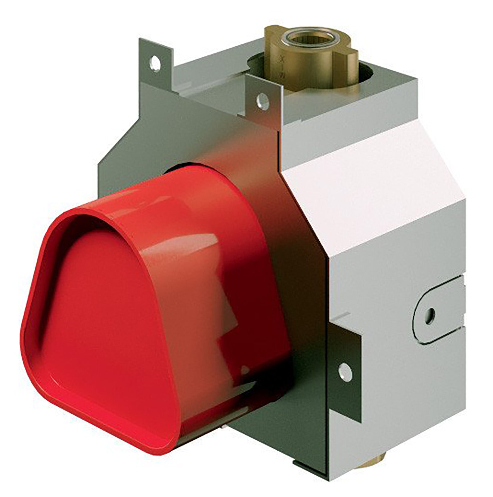 Rubinetterie Treemme Showers & Thermostatics Miscelatore Doccia Termostatico Incasso A Muro Tondo Parte Interna Esterna Materiale Ottone Finitura Cromata Monoforo 1 Foro 1 Via Monocomando 1 Leva Stile Moderno Con Piastra Forma Quadra