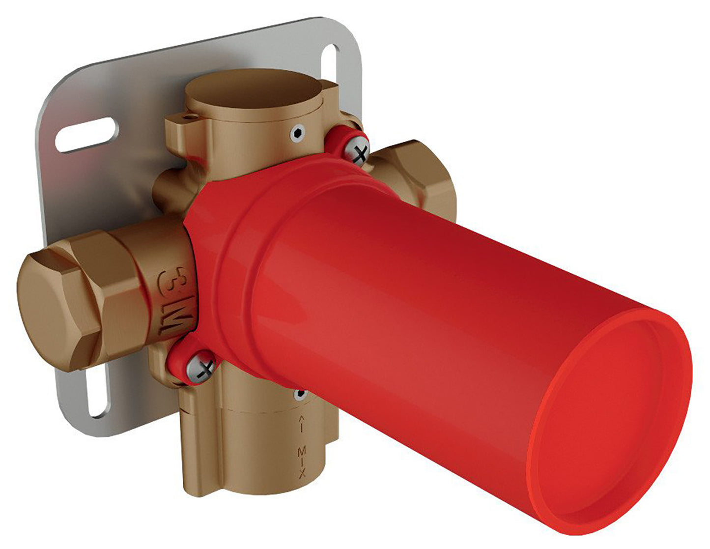 Rubinetterie Treemme 3M Showers & Thermostatics RWIT 72B6 CC 20 + RWIT 72B6 ZZ 01 Rubinetto D'Arresto 1/2” Monoforo Manopola a Croce Installazione Incasso Parete Materiale Ottone Finitura Cromata Parte Interna Esterna Incluse