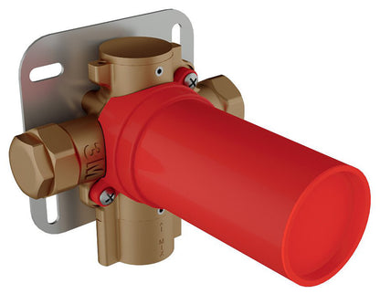 Rubinetterie Treemme 3M Showers & Thermostatics RWIT 72B6 CC 20 + RWIT 72B6 ZZ 01 Rubinetto D'Arresto 1/2” Monoforo Manopola a Croce Installazione Incasso Parete Materiale Ottone Finitura Cromata Parte Interna Esterna Incluse