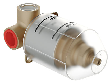 Rubinetterie Treemme Ran Miscelatore Doccia Termostatico Incasso COAX A Muro Parte Interna Esterna Materiale Ottone Finitura Cromata Monoforo 1 Foro 1 Via Monocomando 1 Leva Stile Moderno