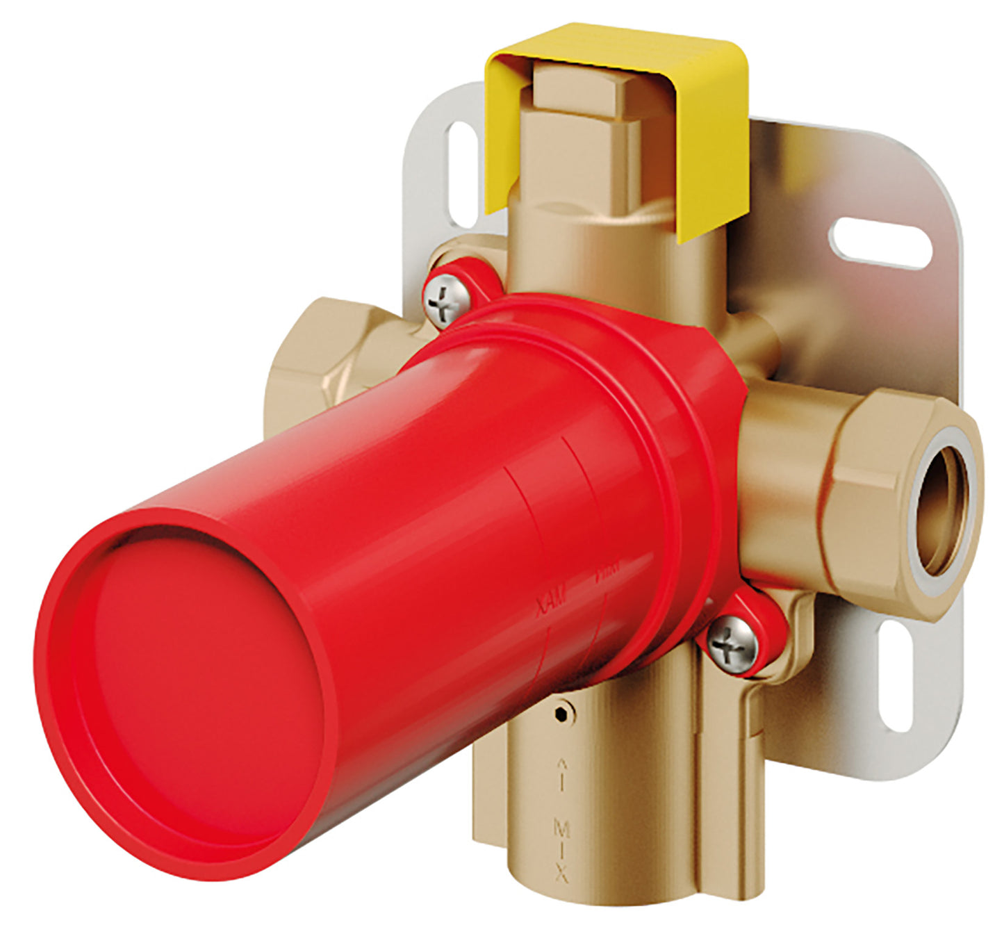 Rubinetterie Treemme 3M Showers & Thermostatics RWIT 10D6 CC 01 + RWIT 7AD5 ZZ 01 Rubinetto D'Arresto Deviatore Incasso 3 Uscite Monoforo Borchia Tonda Manopola Croce Installazione Parete Materiale Ottone Finitura Cromata Parte Interna Esterna Incluse