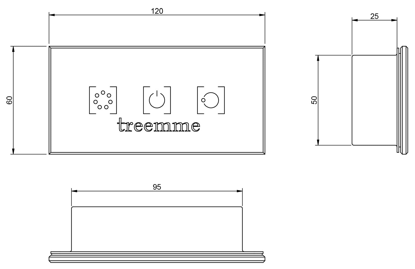 Rubinetterie Treemme SHOWERS Soffione Doccia Rettangolare Soffitto Ad Incasso 700x400 mm Con Pioggia Cascata Cromoterapia Getto Nebulizzatori Stile Moderno Acciaio Inox Spazzolato Opaco Incluso Tastierino Di Comando Fashion