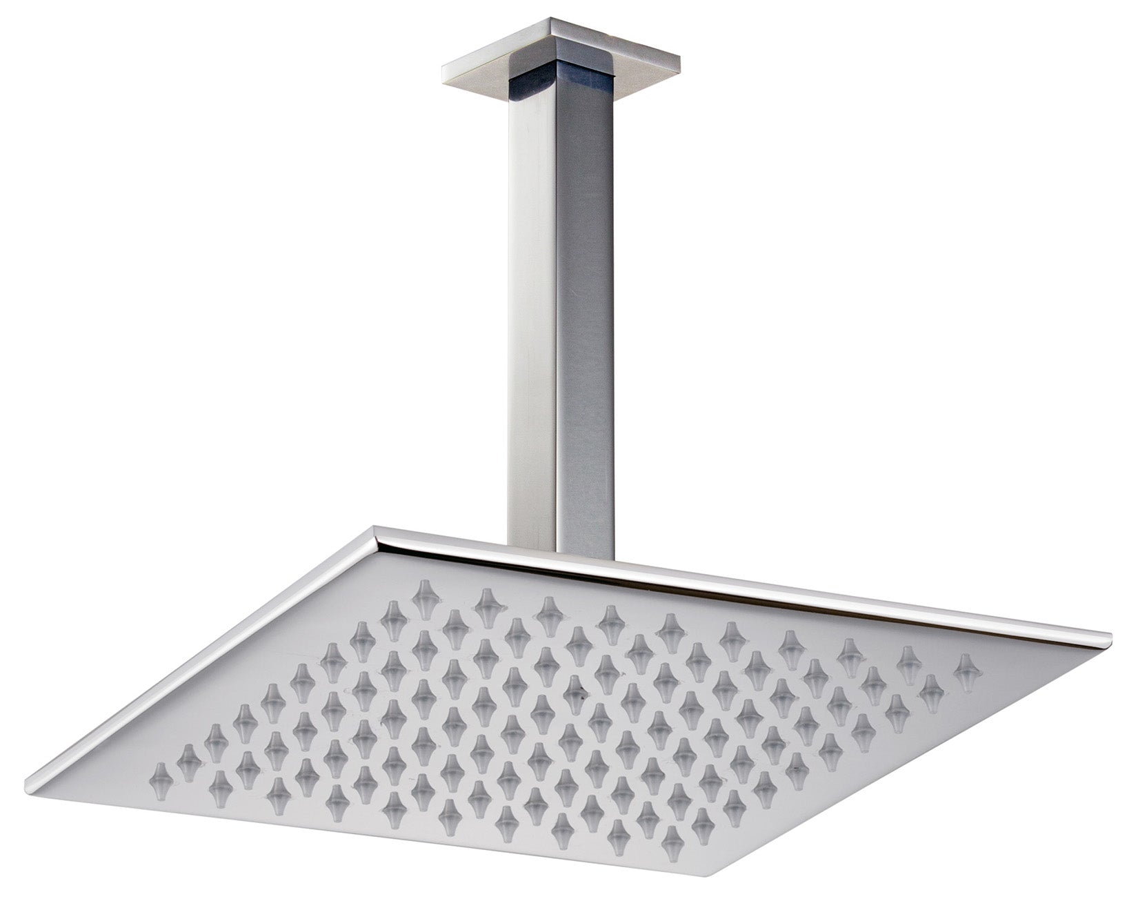 Rubinetterie Treemme SHOWERS & THERMOSTATICS Soffione Doccia A Soffitto Quadro In Metallo 255x255 mm Anticalcare Con Braccio Doccia 250 mm Materiale Ottone Finitura Cromata