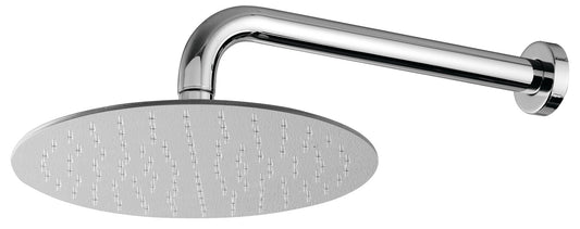 Rubinetterie Treemme SHOWERS & THERMOSTATICS Soffione Doccia A Parete Tondo In Metallo Ø 300 mm Anticalcare Con Braccio Doccia 304 mm Materiale Ottone Finitura Cromata