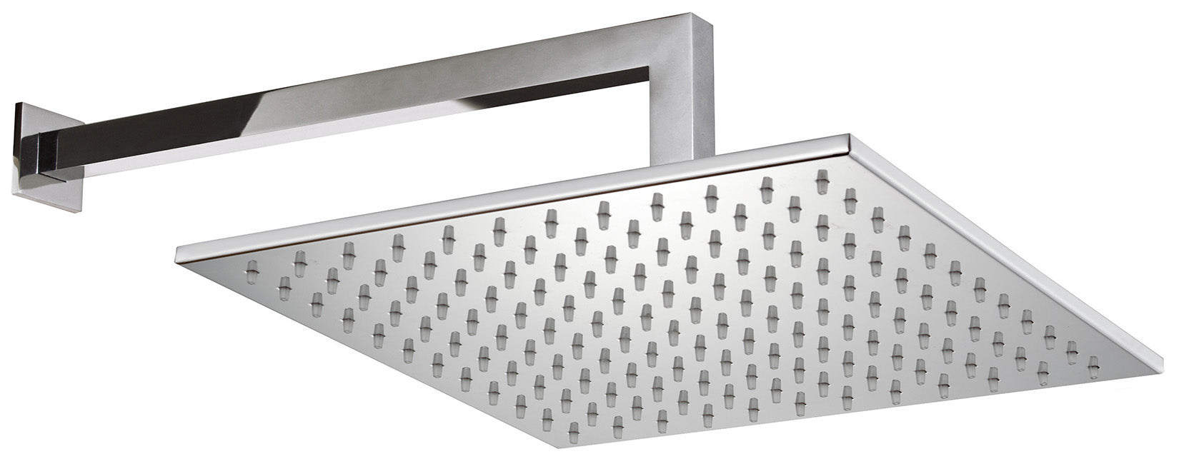 Rubinetterie Treemme SHOWERS & THERMOSTATICS Soffione Doccia A Parete Quadro In Metallo 305x305 mm Anticalcare Con Braccio Doccia 310 mm Materiale Ottone Finitura Cromata